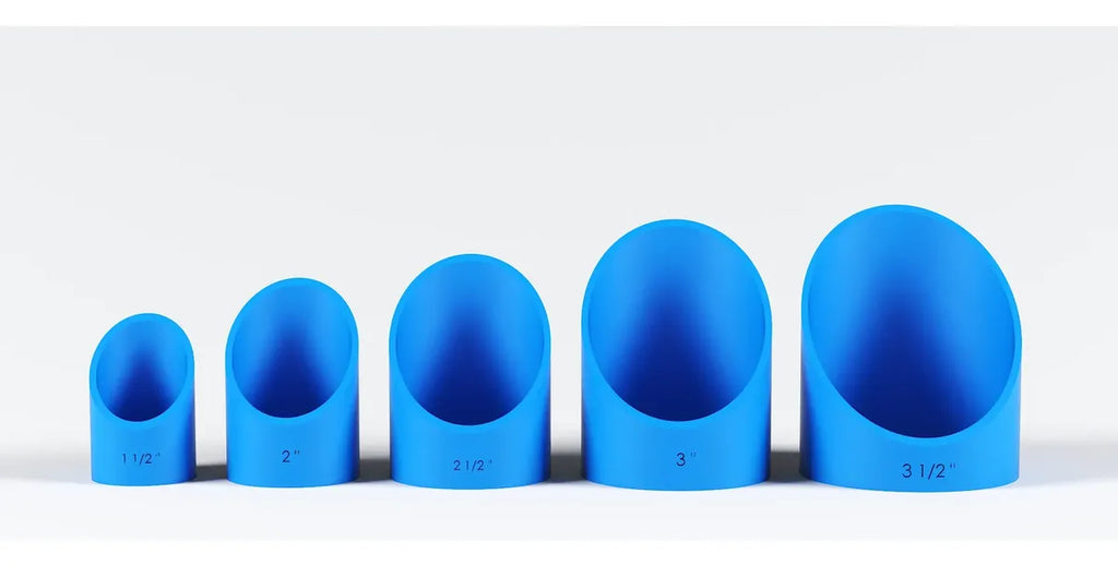 Plantillas para corte a 45° en caño 1½" a 3½" — Set x5