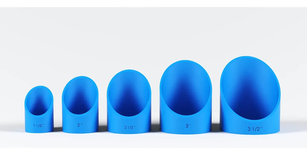 Plantillas para corte a 45° en caño 1½" a 3½" — Set x5
