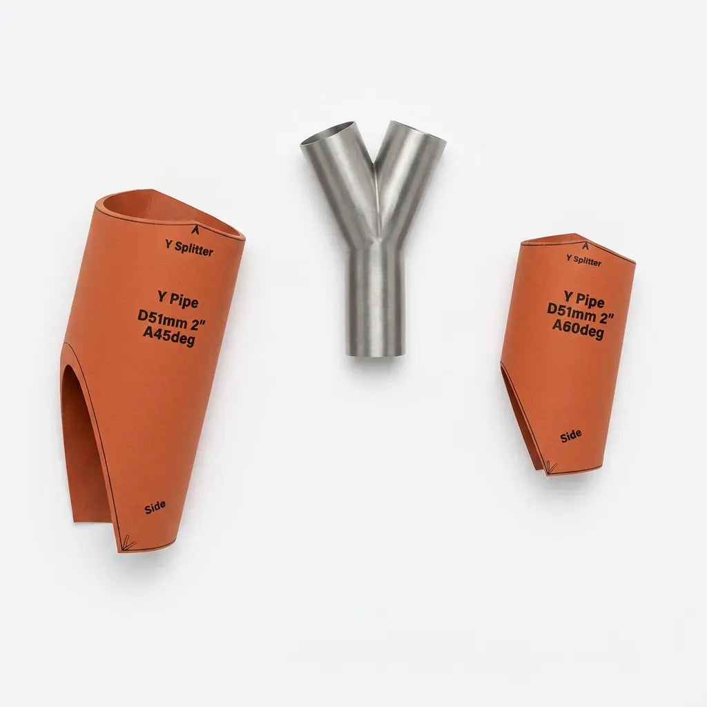 Set de plantillas Y Splitter — caño 2" (45° y 60°)