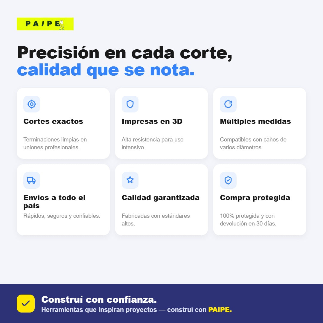 Set de plantillas Y Splitter — caño 2" (45° y 60°)